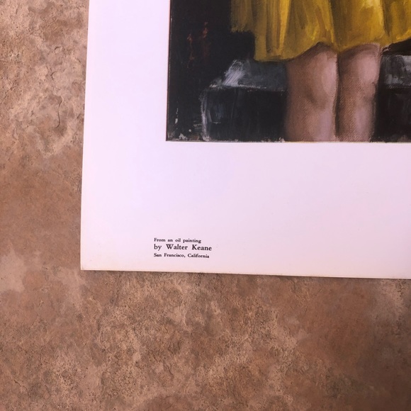 Big Eyes VTG 1960'S Litho Print Margaret Keane Midcentury Girl Of China Pop Art - Picture 2 of 15